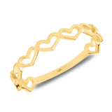 Amore Open Heart Eternity Band in 14k Gold