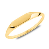 Esme Knife Edge Signet Ring in 14k Gold