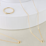 Golden Dew Solitaire Lab Diamond Bezel Bracelet in 10k Gold