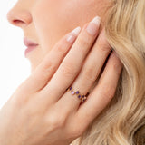 Gemstone Bubble Band in 14k Gold