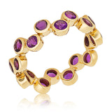 Gemstone Bubble Band in 14k Gold