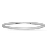 1MM Thin  Ring in Solid 14K in White Gold