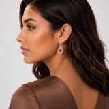 35MM Filigree Gemstone Drop Earrings in 925 Silver