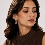 Filigree Hoop Earrings in 925 Silver
