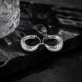 Braided Twist Hoop Earrings in 925 Silver
