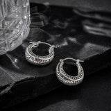 Beaded Filigree Hoops in 925 Silver