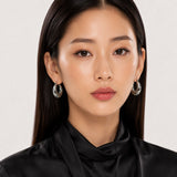 Beaded Filigree Hoops in 925 Silver