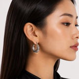 Beaded Filigree Hoops in 925 Silver