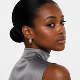 Wave Pattern Filigree Hoop Earrings in 925 Silver