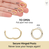 Round the Clock Flat Huggies in 14k Yellow Gold