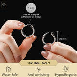 3MM Tube Classic Hoops in 14K Gold