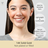 1.5MM Endless Hoops in 14K Yellow Gold