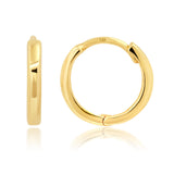 Round the Clock Flat Huggies in 14k Yellow Gold