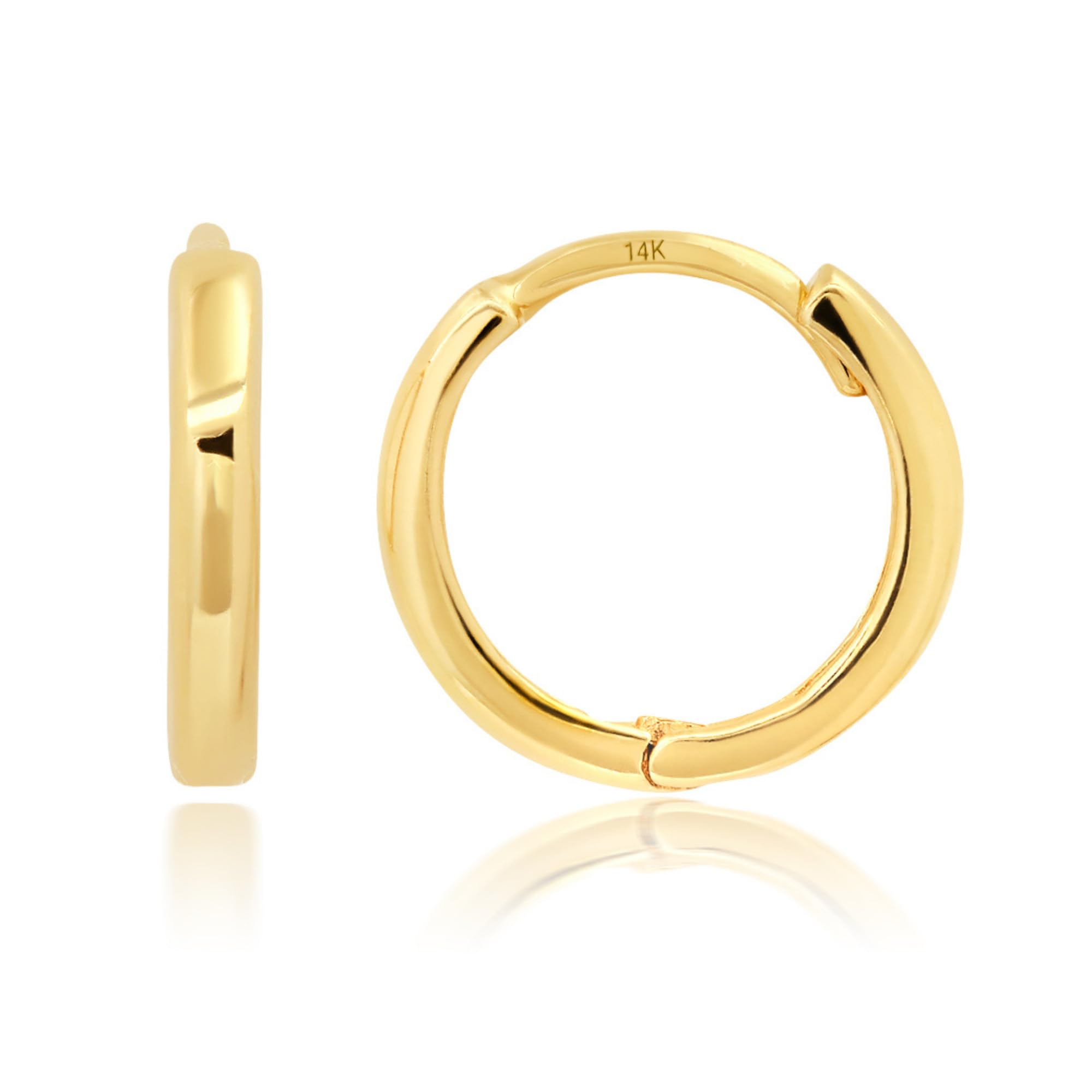 Round the Clock Mini Huggies in 14k Gold