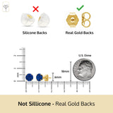 Classic 6mm Gemstone Round Stud Earrings in 14K Gold