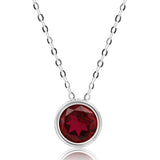 Solitaire Bezel Set Gemstone Pendant in 14k Gold