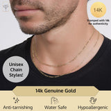 Siena 2.3mm Two-Tone Mariner Chain in 14k Gold