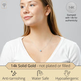 Solitaire Bezel Set Gemstone Pendant in 14k Gold