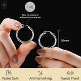 3MM Tube Classic Hoops in 14K Gold