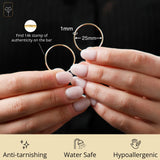 1MM Tube Endless Hoops in 14K Yellow Gold
