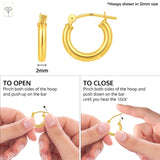 2MM Tube Classic Hoops in 14K Gold