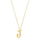 Miniature Initial Necklace in 10k Gold