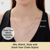 Siena 2.3mm Two-Tone Mariner Chain in 14k Gold