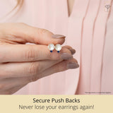 Freshwater Pearl Gemstone Stud in 14k Yellow Gold