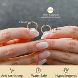 1.5MM Endless Hoops in 14K Yellow Gold