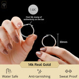 2MM Tube Classic Hoops in 14K Gold