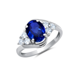 Classic Oval Halo Ring in 10K Gold