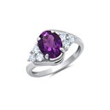 Classic Oval Halo Ring in 10K Gold