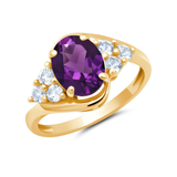 Classic Oval Halo Ring in 10K Gold