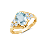Classic Oval Halo Ring in 10K Gold