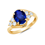 Classic Oval Halo Ring in 10K Gold