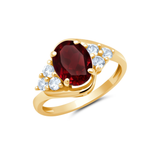 Classic Oval Halo Ring in 10K Gold