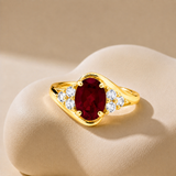 Classic Oval Halo Ring in 10K Gold