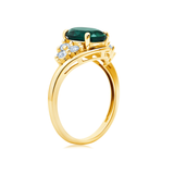 Classic Oval Halo Ring in 10K Gold