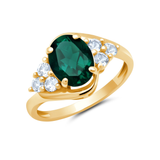 Classic Oval Halo Ring in 10K Gold