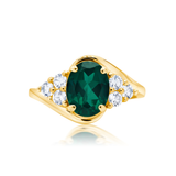 Classic Oval Halo Ring in 10K Gold