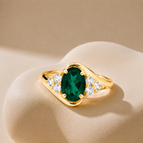Classic Oval Halo Ring in 10K Gold