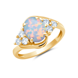 Classic Oval Halo Ring in 10K Gold