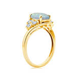 Classic Oval Halo Ring in 10K Gold