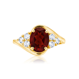 Classic Oval Halo Ring in 10K Gold