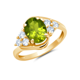 Classic Oval Halo Ring in 10K Gold