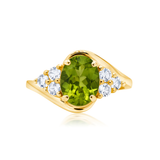 Classic Oval Halo Ring in 10K Gold