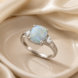 Cushion Cut Three Stone Ring in 10K Gold