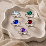 Cushion Cut Three Stone Ring in 10K Gold