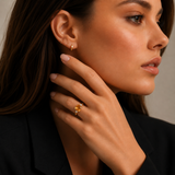 Cushion Cut Three Stone Ring in 10K Gold
