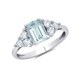 Classic Emerald Cut Ring in 10K Gold